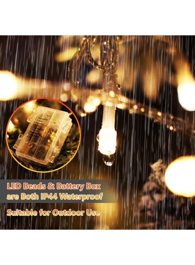 10m 80 LED Battery Diwali Lights with Timer/Remote/8 Modes/Dimmable, Fairy Lights Battery Operated Indoor Outdoor, Waterproof String Lights for Bedroom Christmas Ramadan Decorations - Image 4
